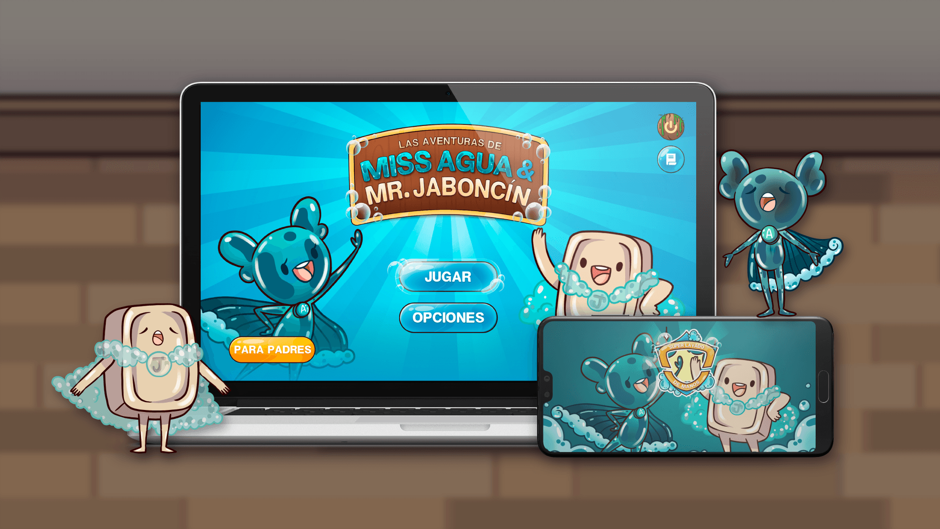 Miss Agua y Mr. Jaboncin